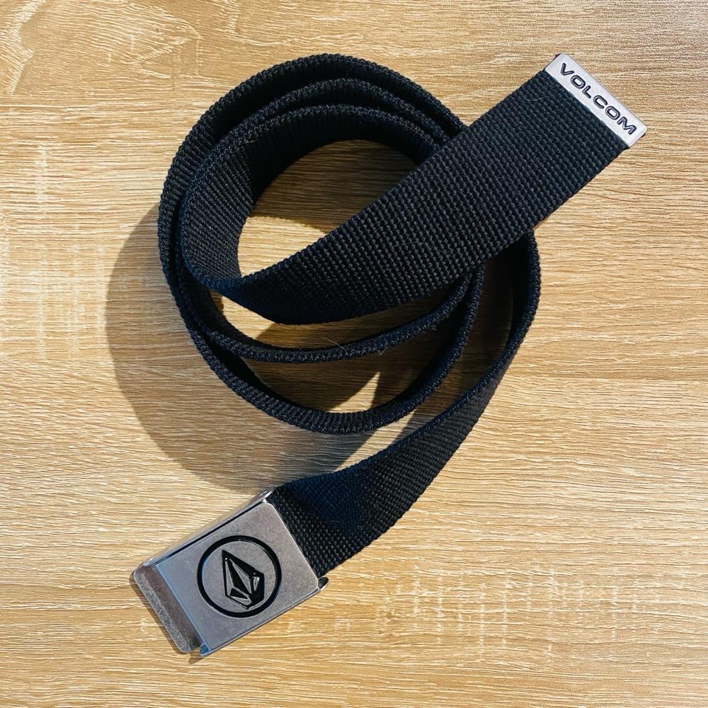 Volcom Stone Black Belt with Cinch Buckle