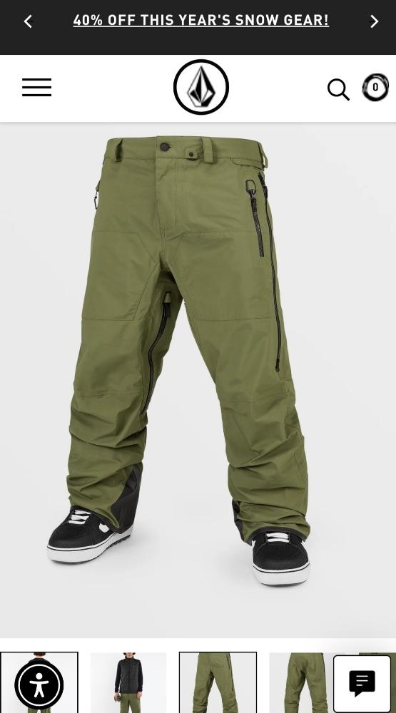 Mens Volcom Guide Goretex Small