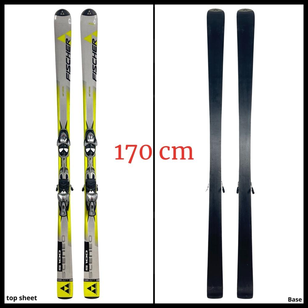 #2225 Fischer Sceneo S100 Skis 170 cm w/ Salomon  S7 10 Spheric Bindings