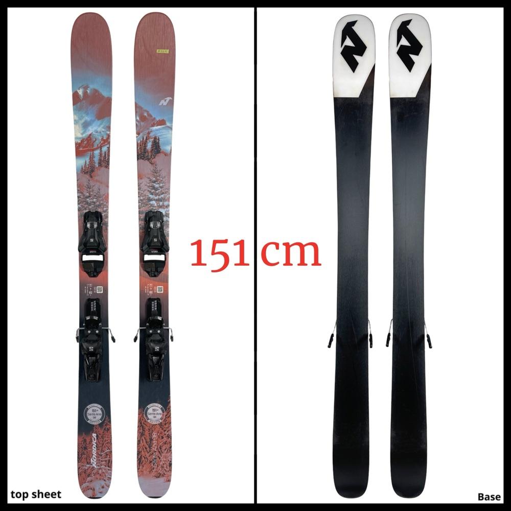 #2215 Nordica Santa Ana 98 Womens Skis 151 cm w/ Salomon Strive 11 Bindings