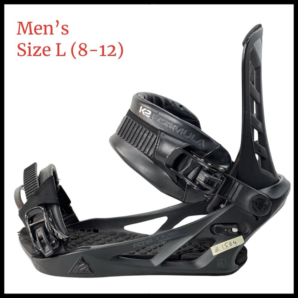 #1564 K2 Formula Mens Snowboard Bindings Size L (8-12)