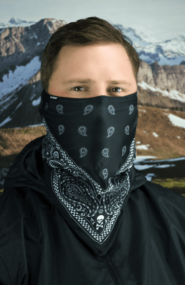 ZAN SportFlex Neck Gaiter - Classic black/white Bandana Color