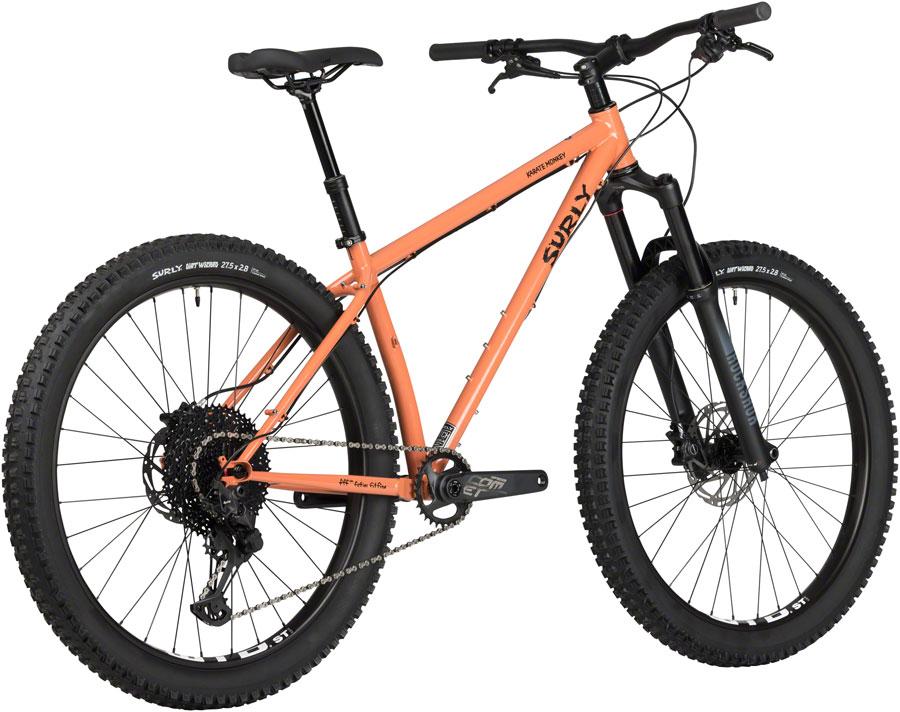 Surly Karate Monkey Front Suspension Bike - 27.5", Steel, Peach Salmon Sundae, Large