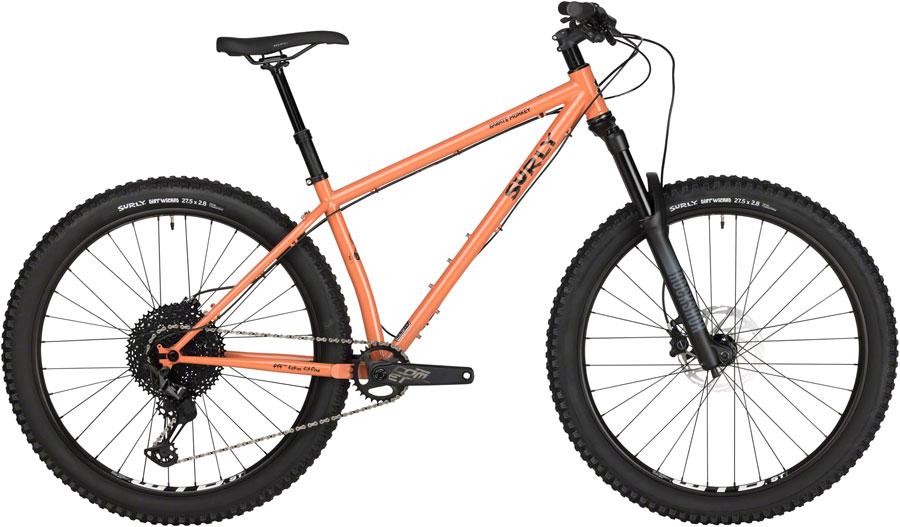 Surly Karate Monkey Front Suspension Bike - 27.5", Steel, Peach Salmon Sundae, X-Large