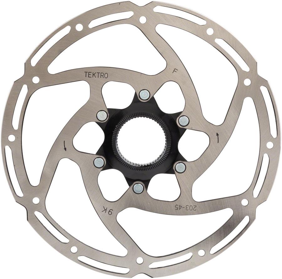 Tektro TR180-45 Disc Brake Rotor - 180mm, Center-Lock, 2.3mm Thickness, Silver