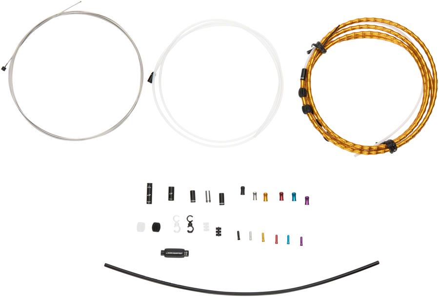 Jagwire 1x Elite Link Shift Cable Kit SRAM/Shimano with Polished Ultra-Slick Cable, Gold