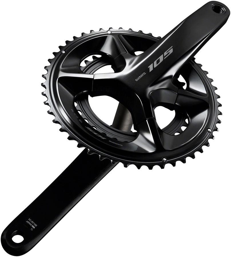 Shimano 105 FC-R7100 Crankset - 175mm, 12-Speed, 52/36t, 110 Asymmetric BCD, Hollowtech II Spindle Interface, Black