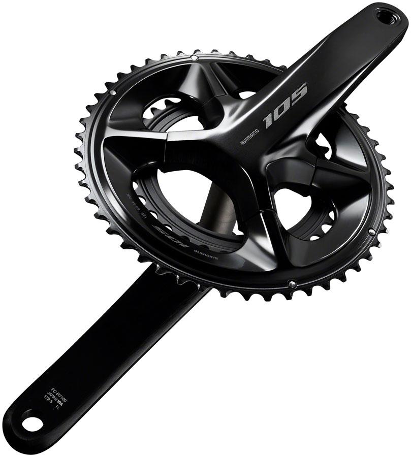 Shimano 105 FC-R7100 Crankset - 170mm, 12-Speed, 50/34t, 110 Asymmetric BCD, Hollowtech II Spindle Interface, Black