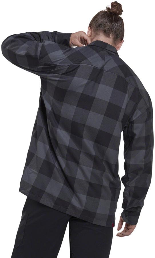 Five Ten Long Sleeve Flannel Shirt - Gray/Black, Medium