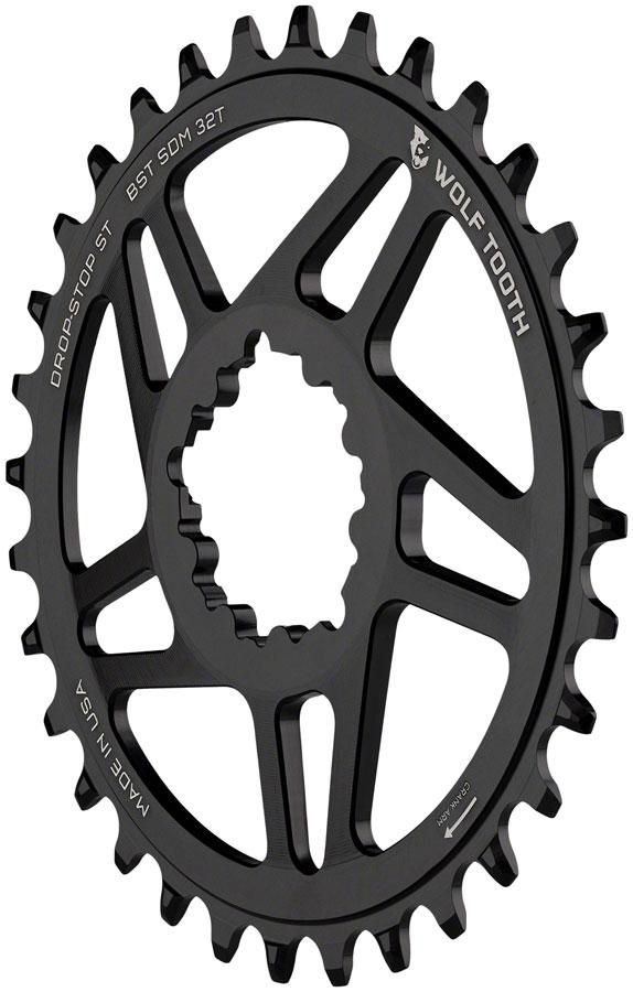 Wolf Tooth Direct Mount Chainring - 32t, SRAM Direct Mount, For SRAM 3-Bolt Boost, Requires 12-Speed Hyperglide+ Chain, Black