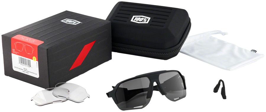 100% Norvick Sunglasses - Matte Black, Gray PEAKPOLAR Lens