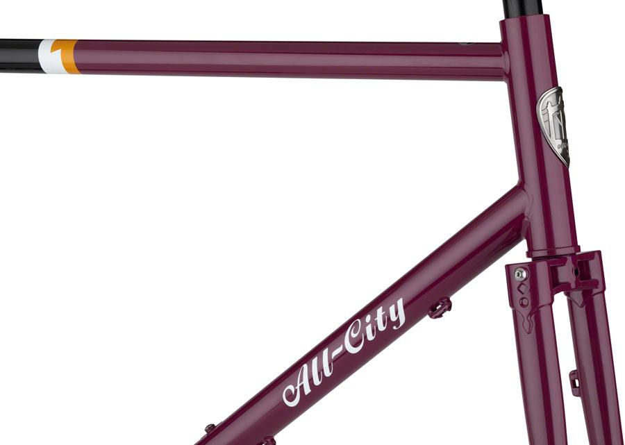 All-City Gorilla Monsoon Frameset - 650b, Steel, Charred Berry, 52cm