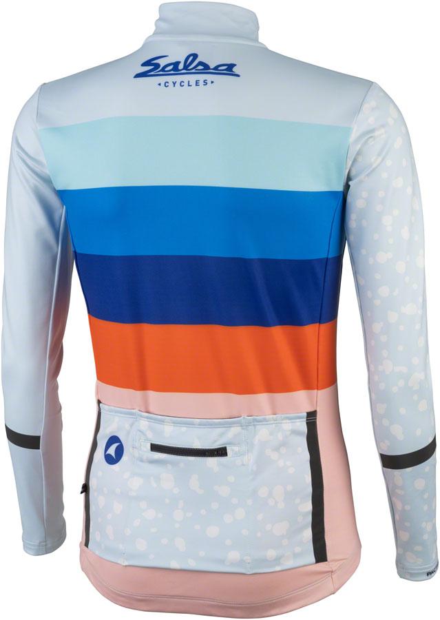 Salsa Arctica Men's Long Sleeve Jersey - Light Blue, w/Stripes, Medium