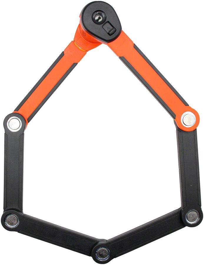 Kryptonite Evolution 790 Folding Lock - 90cm, Keyed, Inludes Click Tight Bracket, Black/Orange