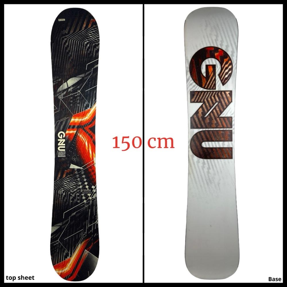 #1542 GNU Carbon Credit Asym BTX Mens Snowboard Size 150 cm
