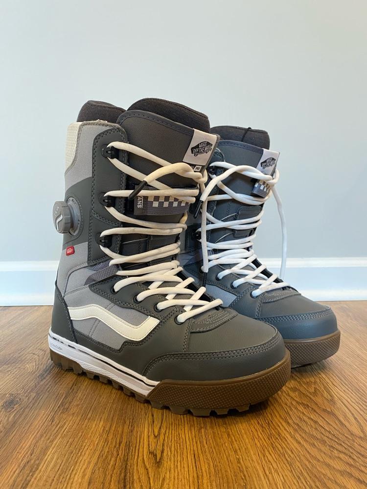 2023 Mens Vans Invado Pro Snowboard Boots - Grey/White - Size 10.5