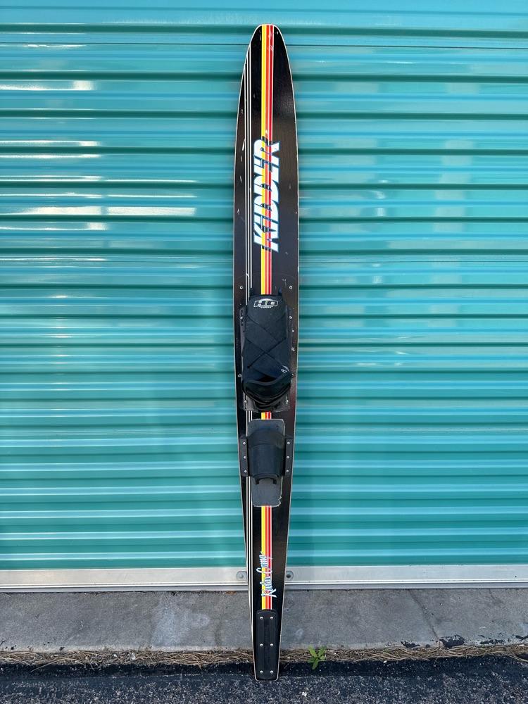 #1694 Kidder Kevlar Comp Slalom Waterski Water Ski w/ Adjustable Bindings