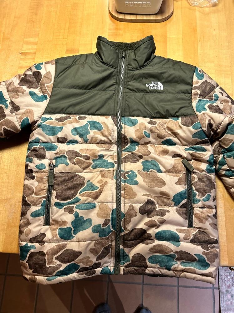 Kids reversible north face puffy