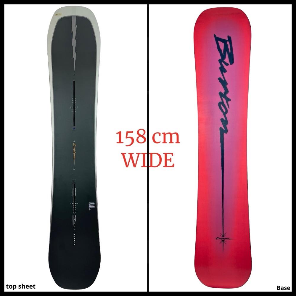 #1677 Burton Custom Flying V Mens Snowboard Size 158 WIDE