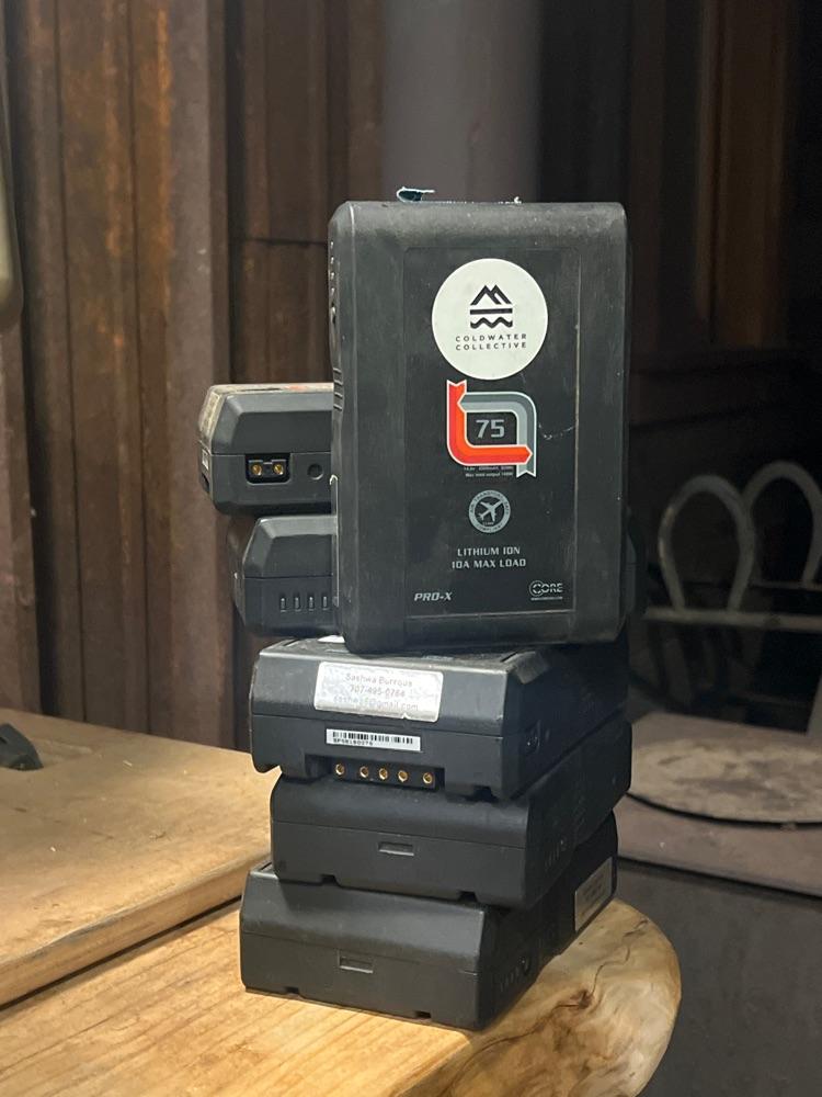 V mount camera batteries $20  each. (6)