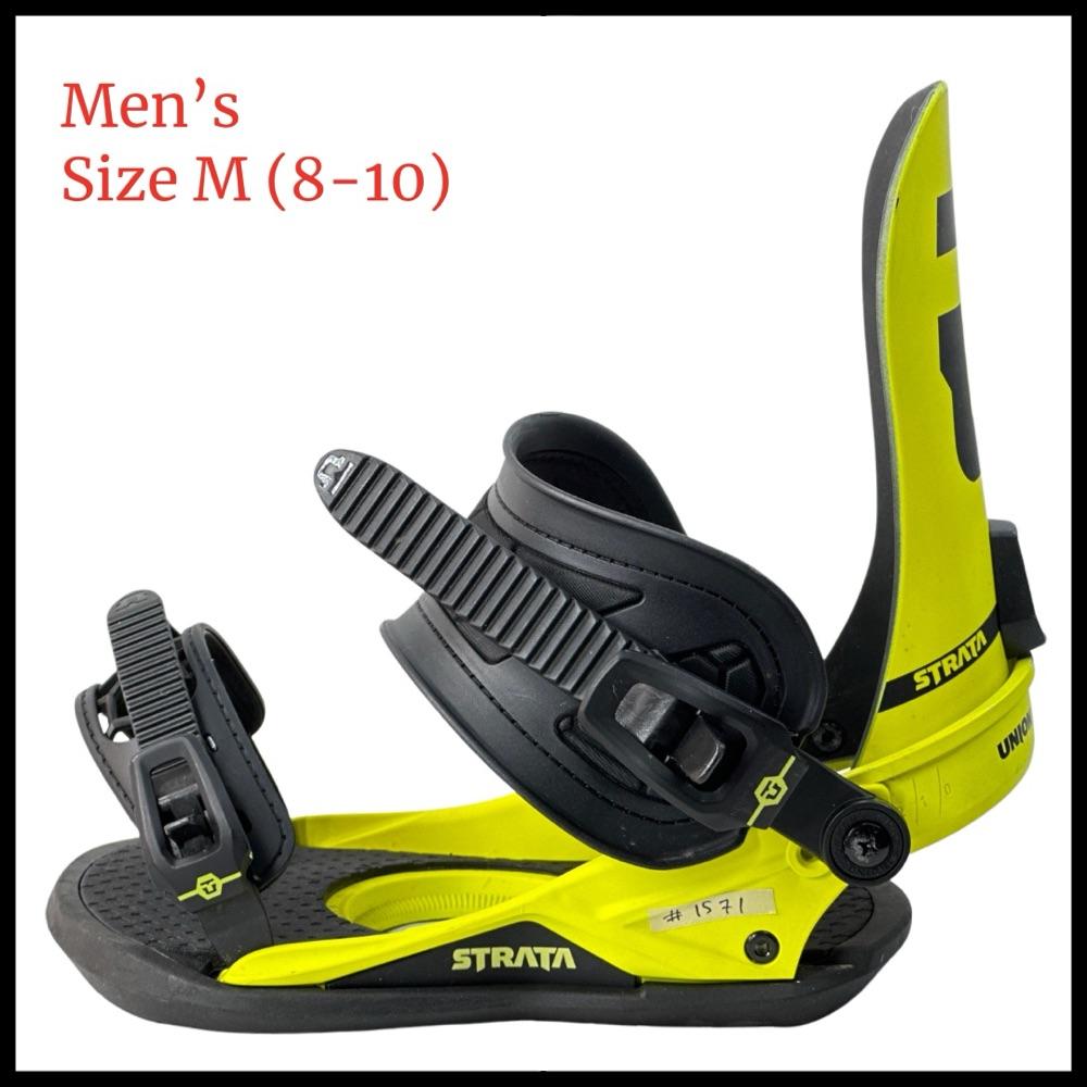 #1571 Union Strata Mens Snowboard Bindings Size M (8-10) *READ*