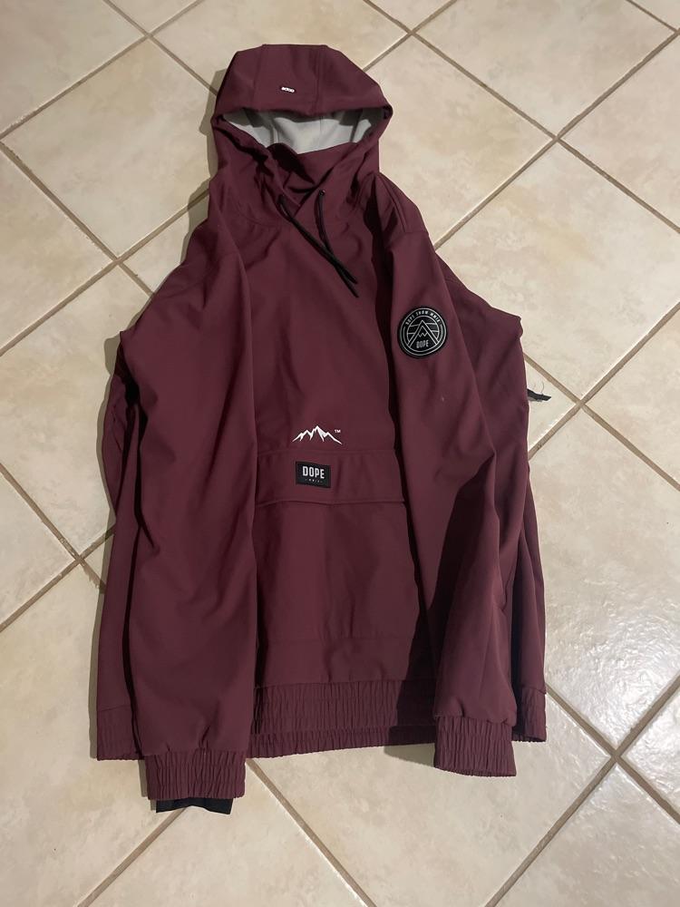 Dope snow xxl Wiley pull over (burgundy)